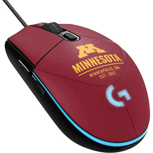 University of Minnesota Minneapolis MN Est 1851 G203 Prodigy RGB Wired Gaming Mouse Skin