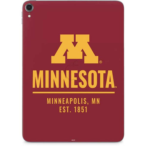University of Minnesota Minneapolis MN Est 1851 Apple iPad Pro Skin