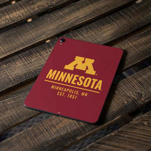 University of Minnesota Minneapolis MN Est 1851 Apple iPad Pro Skin