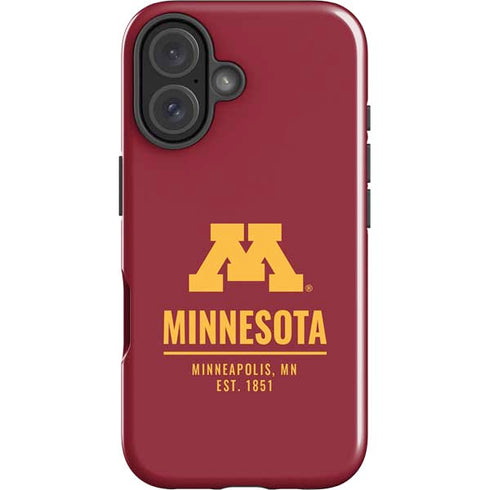 University of Minnesota Minneapolis MN Est 1851 iPhone 16 Impact Case
