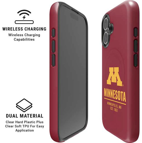 University of Minnesota Minneapolis MN Est 1851 iPhone 16 Magsafe Impact Case