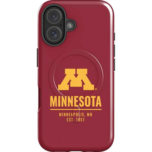 University of Minnesota Minneapolis MN Est 1851 iPhone 16 Plus Magsafe Impact Case
