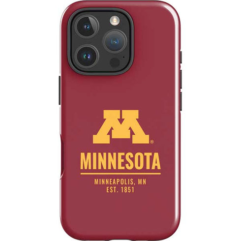University of Minnesota Minneapolis MN Est 1851 iPhone 16 Pro Max Impact Case
