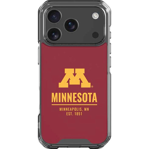 University of Minnesota Minneapolis MN Est 1851 iPhone 18 Pro Clear Case