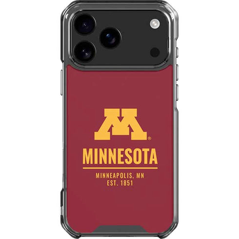 University of Minnesota Minneapolis MN Est 1851 iPhone 18 Pro Max Clear Case