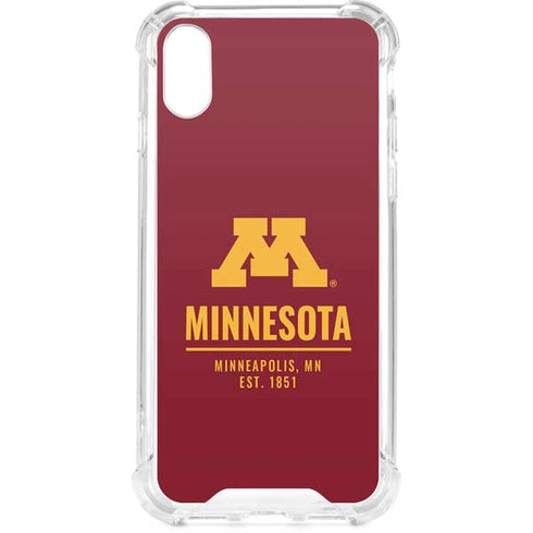 University of Minnesota Minneapolis MN Est 1851 iPhone XS Clear Case