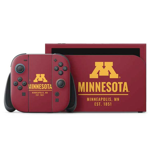 University of Minnesota Minneapolis MN Est 1851 Nintendo Switch 2 (2025) with Joy-Con Skin