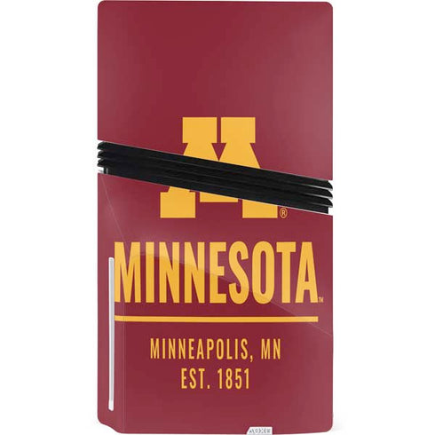 University of Minnesota Minneapolis MN Est 1851 PS5 Pro Disk Console Skin