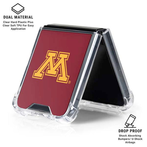 University of Minnesota M Logo Galaxy Z Flip7 Clear Case