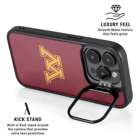 University of Minnesota M Logo iPhone 14 Pro Kickstand Case