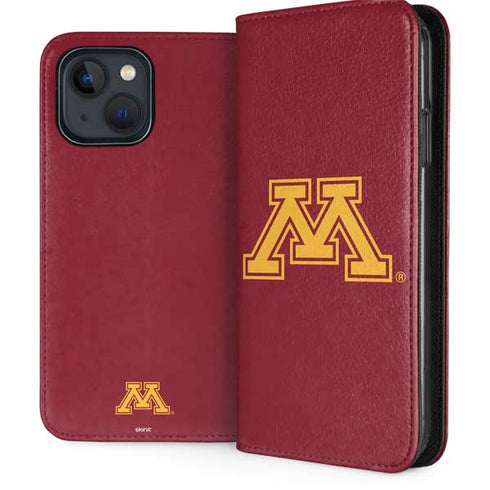 University of Minnesota M Logo iPhone 15 Plus Folio Case