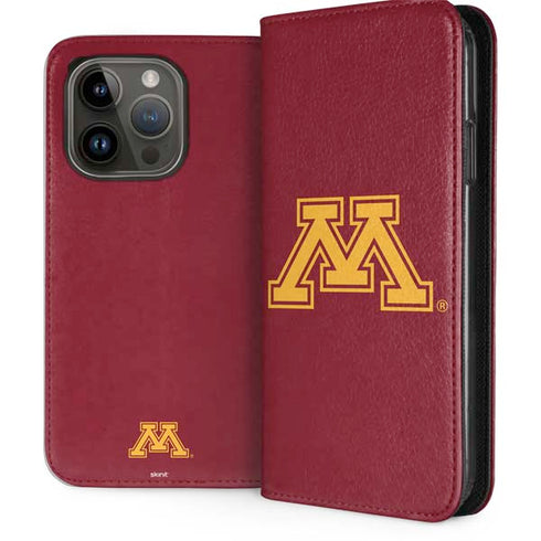 University of Minnesota M Logo iPhone 15 Pro Folio Case