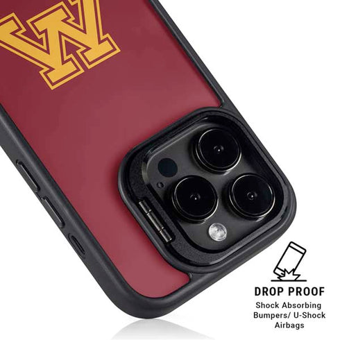 University of Minnesota M Logo iPhone 15 Pro Kickstand Case