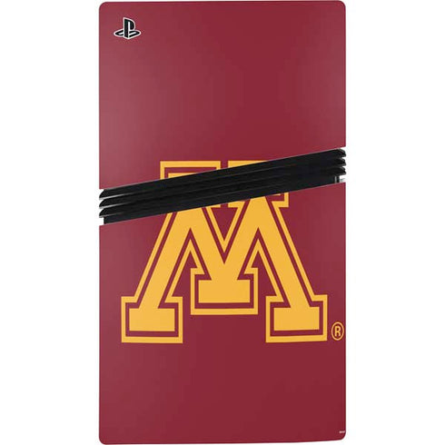University of Minnesota M Logo PS5 Pro Disk Bundle Skin