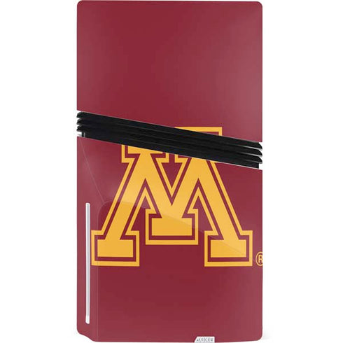 University of Minnesota M Logo PS5 Pro Disk Console Skin