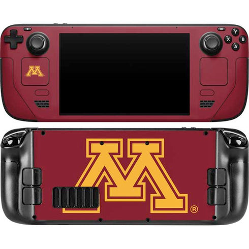 University of Minnesota M Logo Steam Deck Handheld Gaming Computer OLED Skin