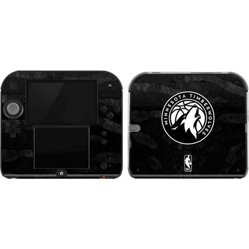 NBA Minnesota Timberwolves Black Animal Print Nintendo 2DS Skin