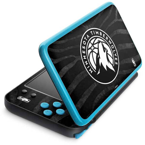 NBA Minnesota Timberwolves Black Animal Print Nintendo 2DS XL (2017) Skin