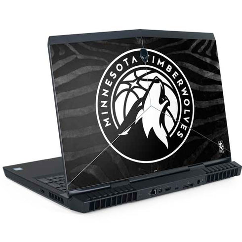 NBA Minnesota Timberwolves Black Animal Print Dell Alienware Skin