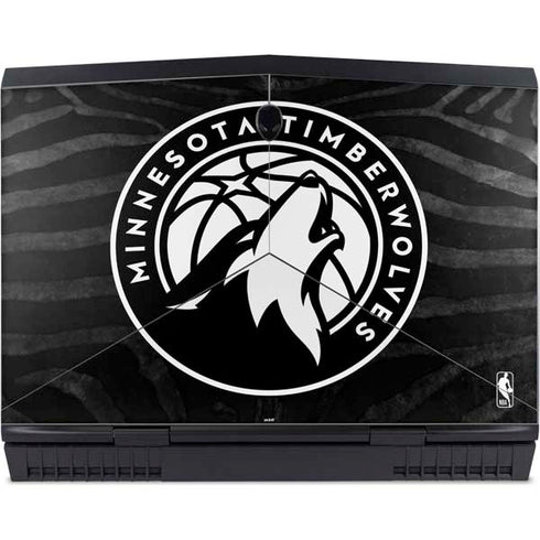 NBA Minnesota Timberwolves Black Animal Print Dell Alienware Skin