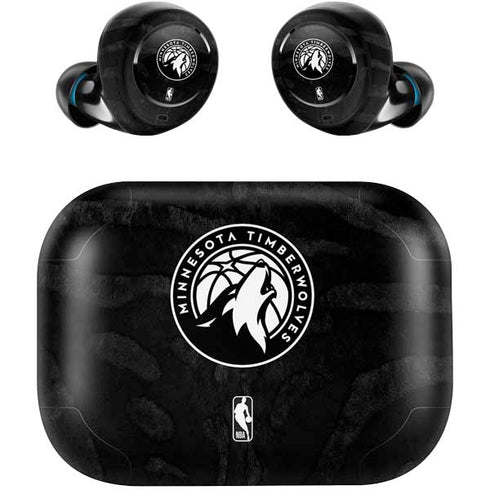 NBA Minnesota Timberwolves Black Animal Print Amazon Echo Buds Skin