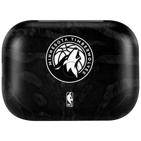 NBA Minnesota Timberwolves Black Animal Print Amazon Echo Buds Skin