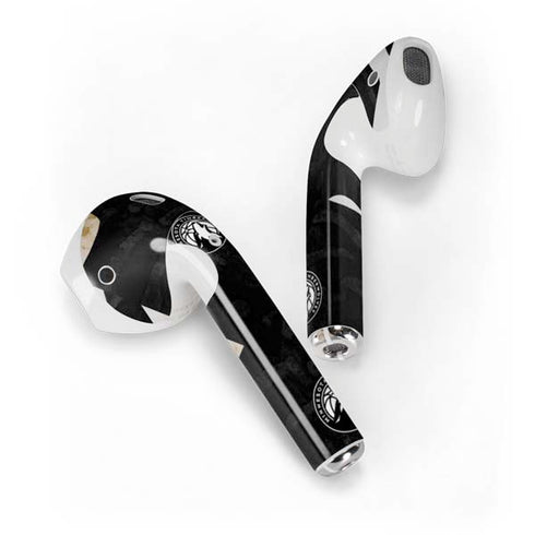 NBA Minnesota Timberwolves Black Animal Print Apple AirPods 2 Skin