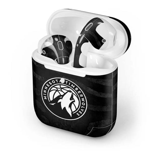 NBA Minnesota Timberwolves Black Animal Print Apple AirPods 2 Skin