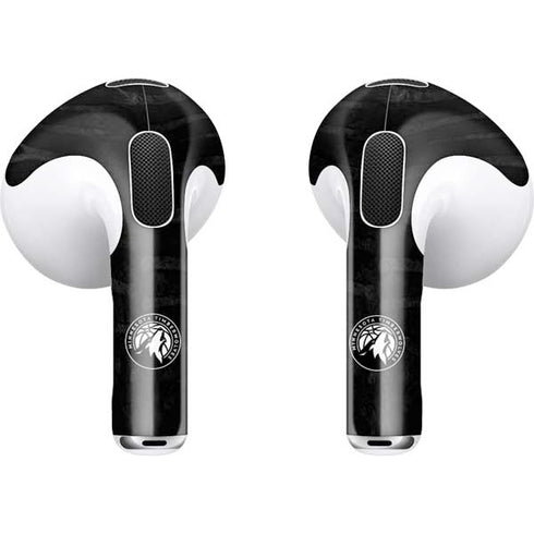 NBA Minnesota Timberwolves Black Animal Print Apple AirPods (3rd Gen 2021) Skin