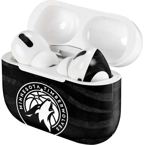 NBA Minnesota Timberwolves Black Animal Print Apple AirPods Pro Skin