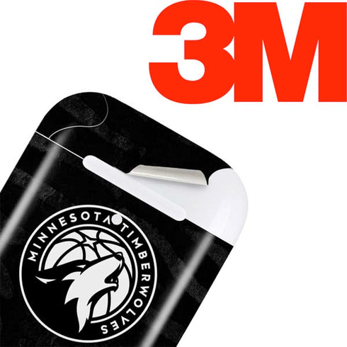 NBA Minnesota Timberwolves Black Animal Print Apple AirPods Skin