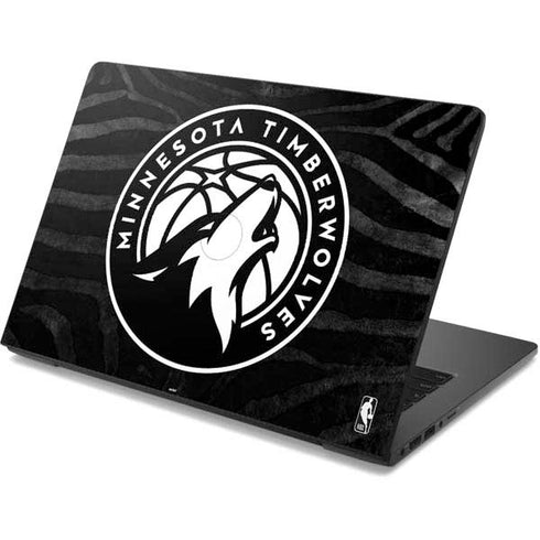 NBA Minnesota Timberwolves Black Animal Print Dell Chromebook Skin