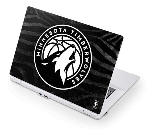 NBA Minnesota Timberwolves Black Animal Print Acer Chromebook Skin
