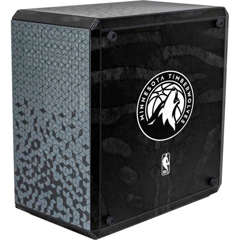 NBA Minnesota Timberwolves Black Animal Print Cooler Master MasterBox Q300L Mini Tower Skin