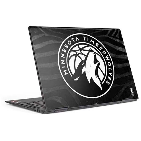 NBA Minnesota Timberwolves Black Animal Print HP Envy Skin