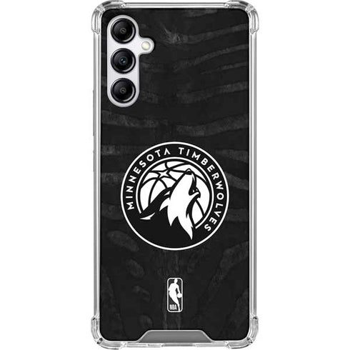 NBA Minnesota Timberwolves Black Animal Print Gabb Phone 4 Clear Case