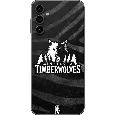 NBA Minnesota Timberwolves Black Animal Print Galaxy A14 5G Skin