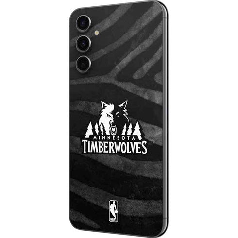 NBA Minnesota Timberwolves Black Animal Print Galaxy A14 5G Skin