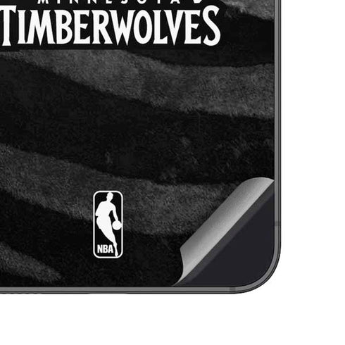 NBA Minnesota Timberwolves Black Animal Print Galaxy A14 5G Skin