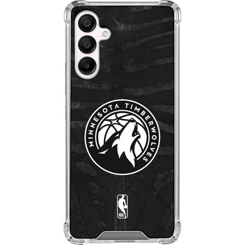 NBA Minnesota Timberwolves Black Animal Print Galaxy A16 5G Clear Case