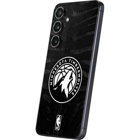 NBA Minnesota Timberwolves Black Animal Print Galaxy A16 5G Skin