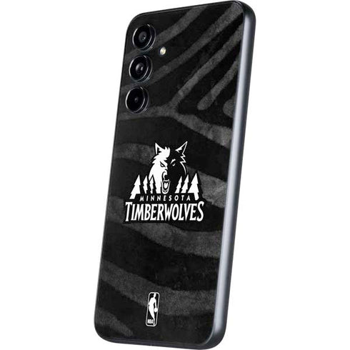 NBA Minnesota Timberwolves Black Animal Print Galaxy A54 5G Skin