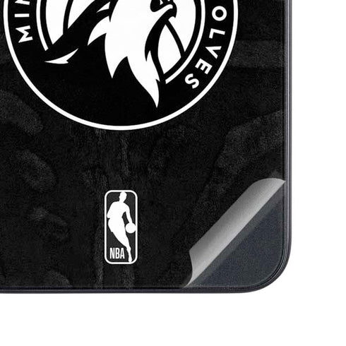 NBA Minnesota Timberwolves Black Animal Print Galaxy A54 5G Skin