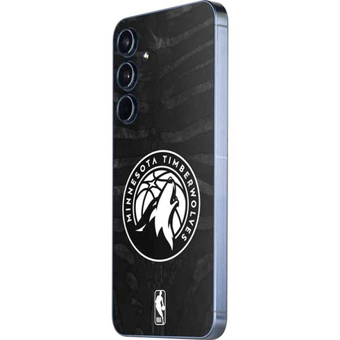 NBA Minnesota Timberwolves Black Animal Print Galaxy A55 5G Skin