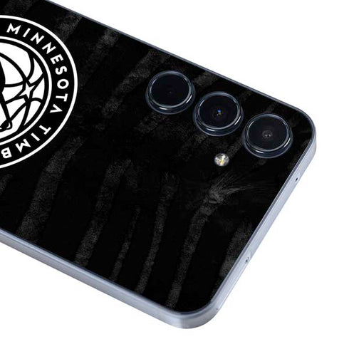 NBA Minnesota Timberwolves Black Animal Print Galaxy A55 5G Skin