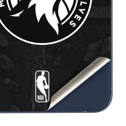NBA Minnesota Timberwolves Black Animal Print Galaxy A55 5G Skin