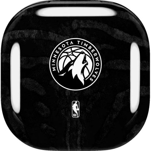 NBA Minnesota Timberwolves Black Animal Print Galaxy Buds Live Skin