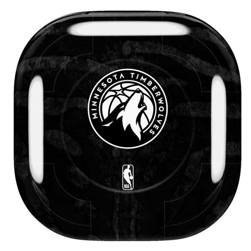 NBA Minnesota Timberwolves Black Animal Print Galaxy Buds Pro Skin