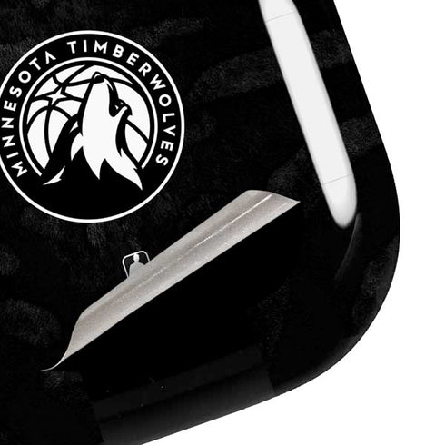 NBA Minnesota Timberwolves Black Animal Print Galaxy Buds Pro Skin