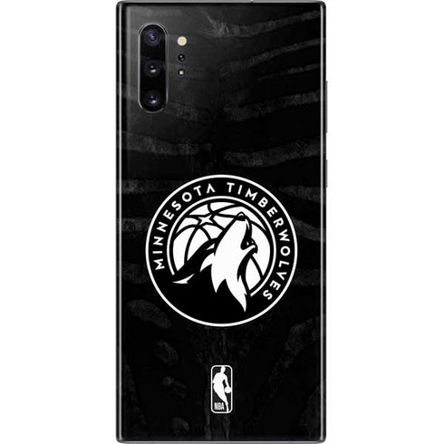NBA Minnesota Timberwolves Black Animal Print Galaxy Note 10 Plus Skin